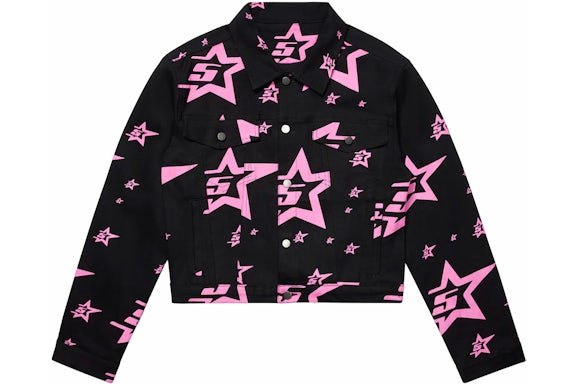 Sp5der-5-Star-Trucker-Jacket-Black Sp5der 5 Star Trucker Jacket