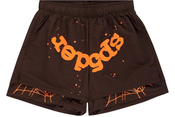 Sp5der-OG-Web-Double-Layer-Short-Brown-Orange Sp5der OG Web Double Layer Short