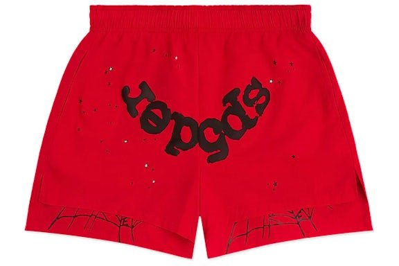 Sp5der-OG-Web-Double-Layer-Short-Red Sp5der OG Web Double Layer Short Red