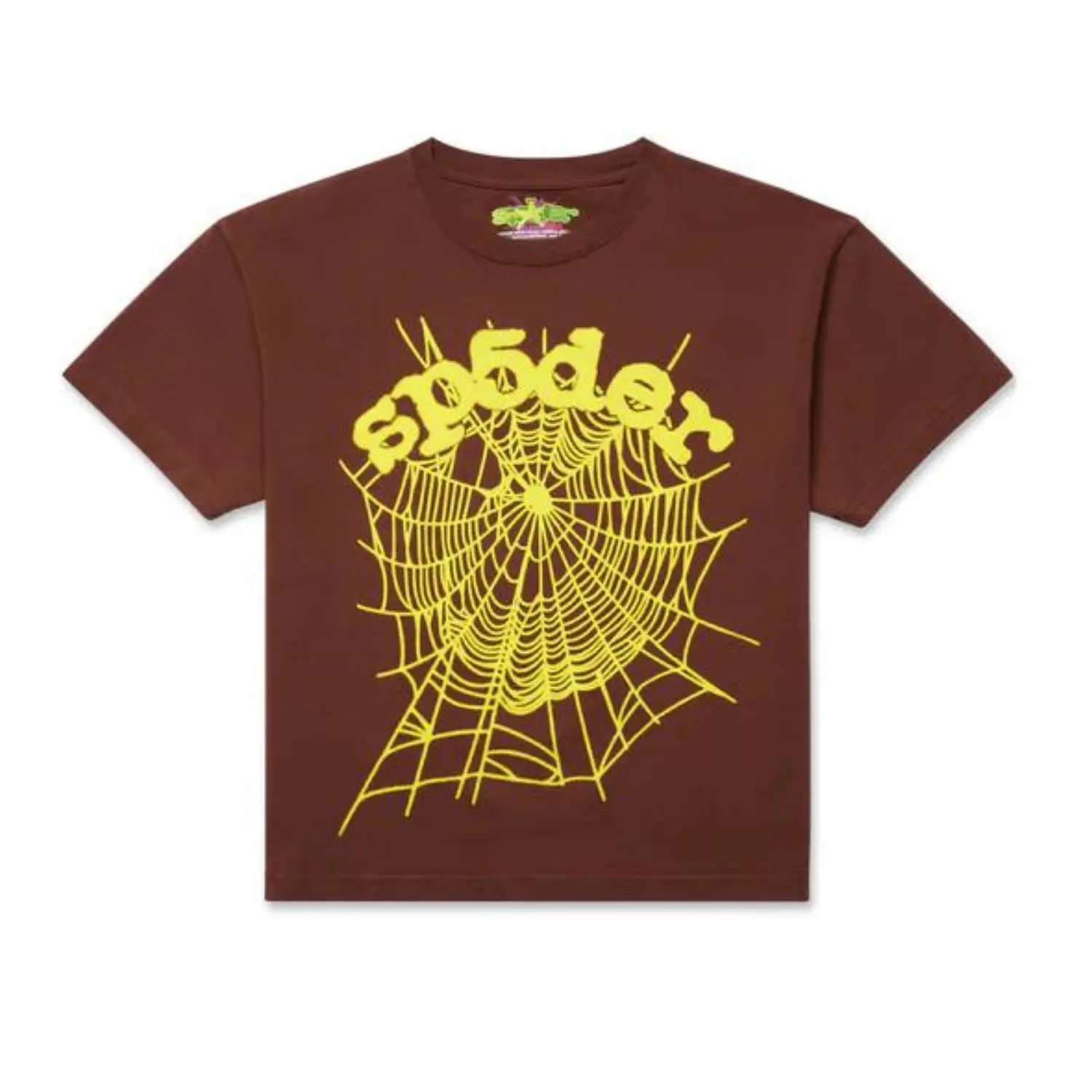 Sp5der-OG-Web-Tee-Brown-1.webp