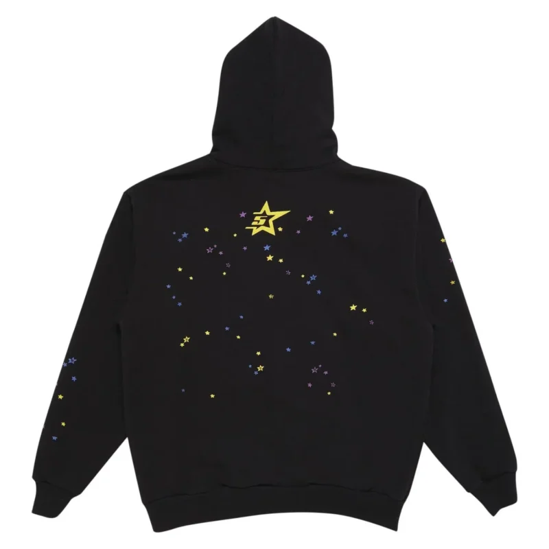 Spider Pink Logo Hoodie Black